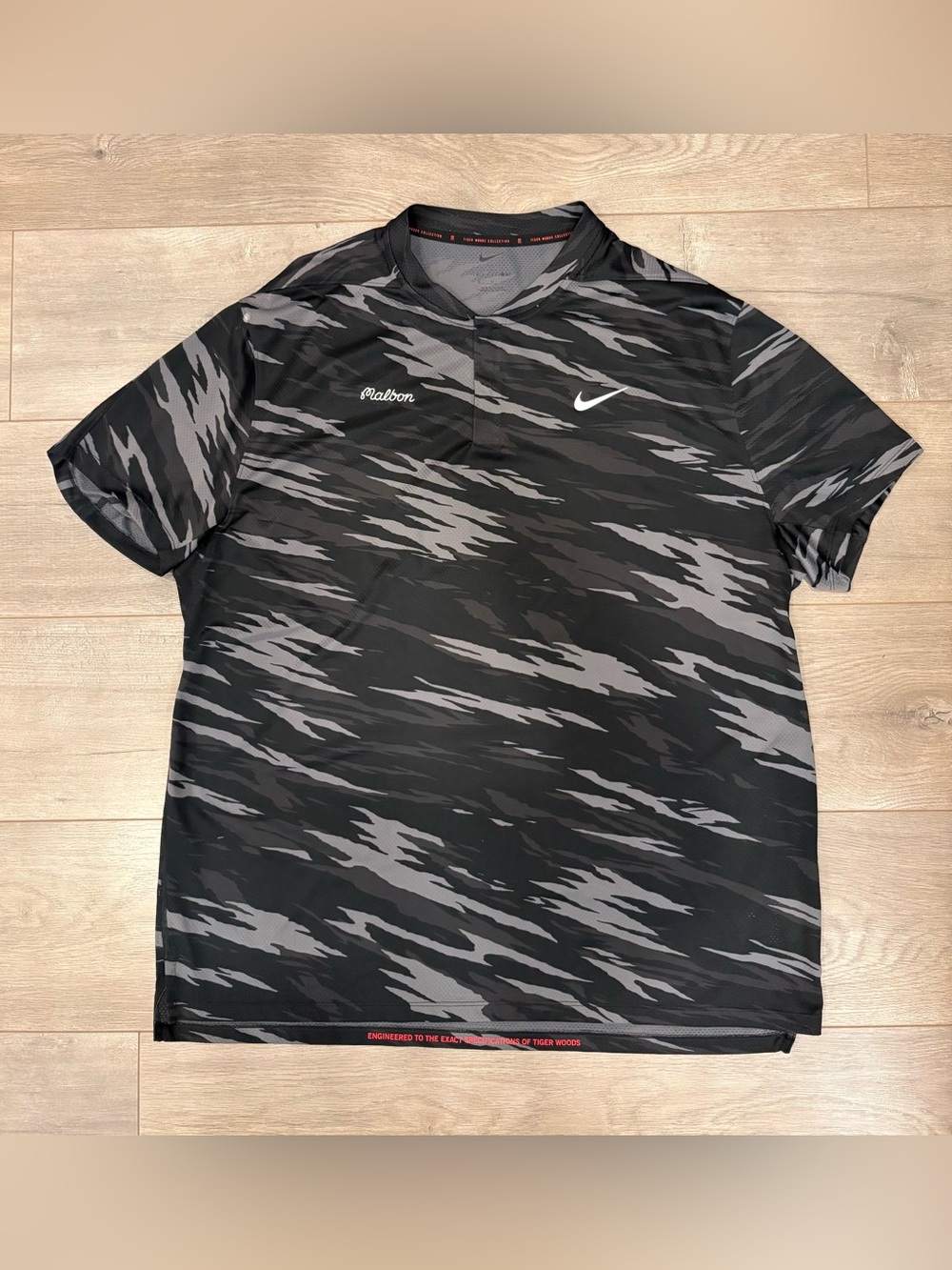 Nike Tiger Woods ADV x Malbon Tiger Camo Blade Polo Black Men’s XL